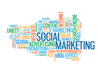 SOCIAL MARKETING Vector Tag Cloud
