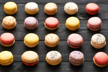 French delicious dessert macaroons