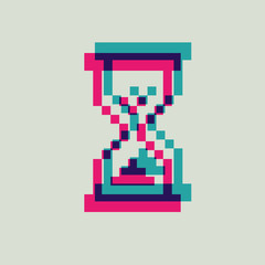 Pixel clock cursor icon