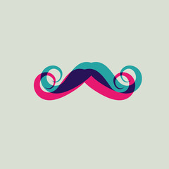 hipster mustache icon
