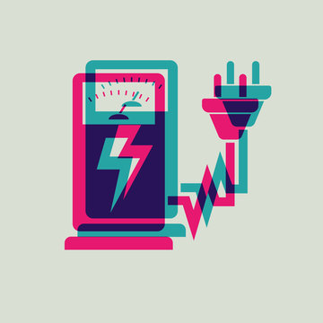 icon electrogas station