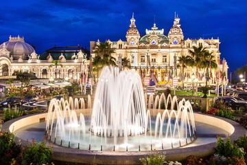 The Monte Carlo Casino, gambling and entertainment complex located in Monte Carlo, Monaco, Cote de...