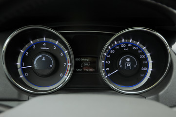 Car control speedometer panel