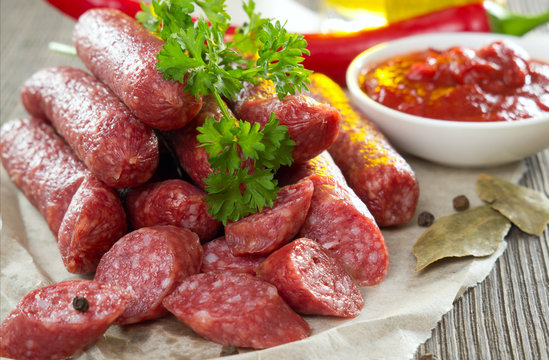 Sausages salami