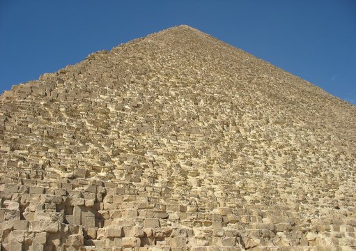 The Great Pyramid of Giza or the Pyramid of Khufu or the Pyramid of Cheops, Cairo, Egypt