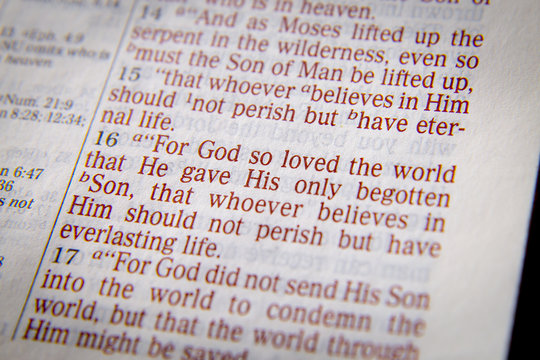 Bible text -  God so loved the world - John 3:16