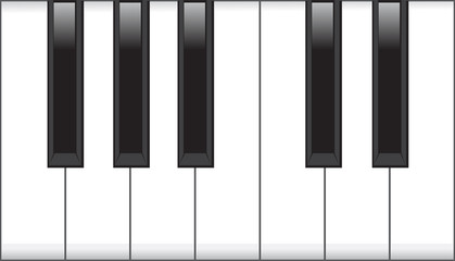 Fototapeta premium Piano keys vector illustration.