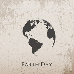 Earth Day grunge concrete Banner Design