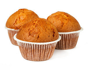 Cupcakes isolated on white background