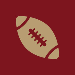 The football icon. Rugby symbol. Flat