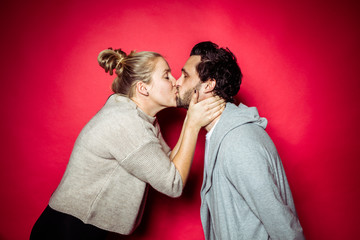 Couple together in Studio having fun