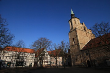 Naklejka premium Braunschweig, Magniplatz mit St. Magnikirche