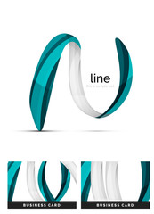 Obraz premium Swirl wavy ribbon, abstract concept