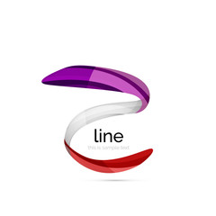 Swirl wavy ribbon, abstract concept