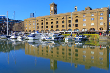 St Katharine dock in London, UK