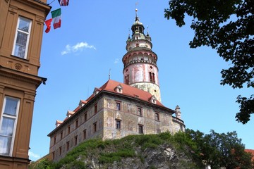 Fototapeta na wymiar Royal castle in Cesky Krumlov, Czech republic