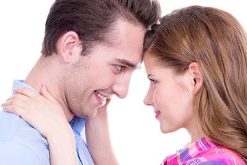 Portrait of beautiful smiling couple.