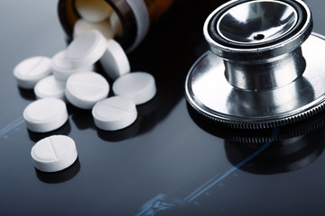Medical diagnostic and treatment concept.