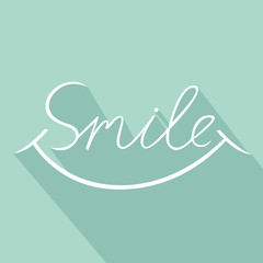 Smile design, font design, vector illustration, graphic, background