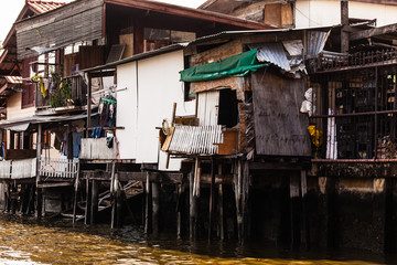 Fototapeta na wymiar Asian slum