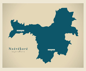 Modern Map - Nzerekore GN