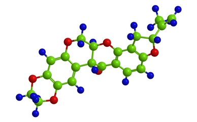 Rotenone - molecular structure