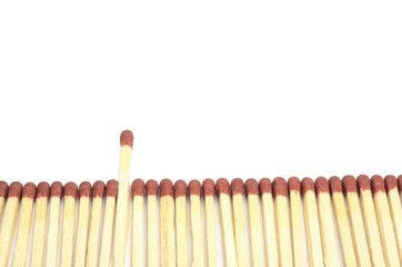 Long match stick among others