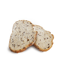 Sliced rye bread with linseed
