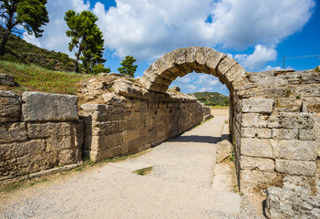 ruins in Ancient Olympia, Elis, Greece, Europe