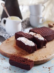 Fototapeta na wymiar chocolate cake brownies