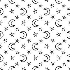 Fototapeta premium Hand-drawn black and white doodle