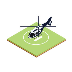 Isometric boarding helicopter