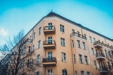 Corner of Modern Apartment with Small Balconies