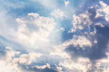 blue sky with cloud closeup