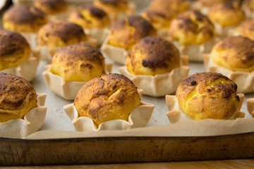 Pardulas, traditional Sardinian dessert with ricotta cheese 