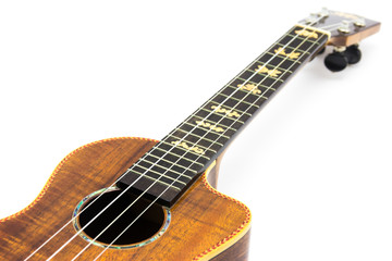 Fototapeta na wymiar ukulele on white background
