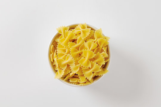 Uncooked bow tie pasta