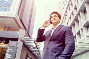 Portrait of confident businessman outdoors