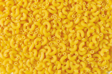 Uncooked macaroni background