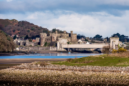 Conwy Castle from across the river