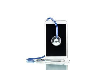Medical Research,digital tablet and stethoscope