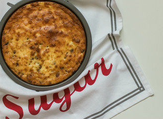 Sweet pie with raisin