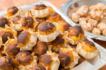 Pardulas, traditional Sardinian dessert with ricotta cheese 