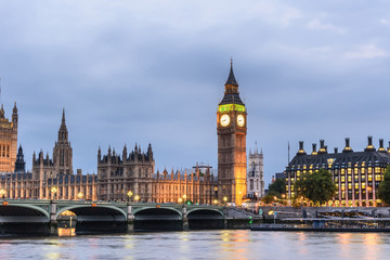 Obraz na płótnie Canvas Big Ben and House of Parliament, London, UK