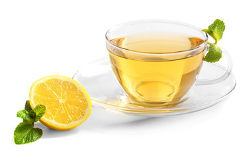Cup of tea isolated on white