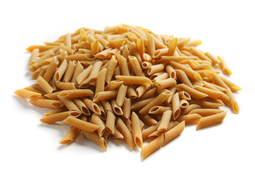 Pile of Italian dry pasta,  isolated on white