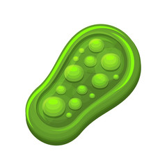 Green Bacteria Icon on White Background. Vector