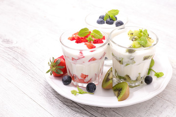 yogurt and fruit