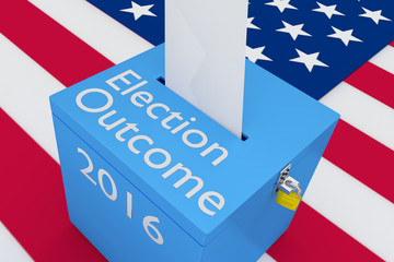 Fototapeta na wymiar Election Outcome 2016 Concept