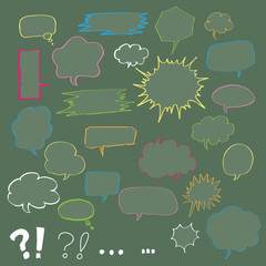 Balloon of chalk writing style